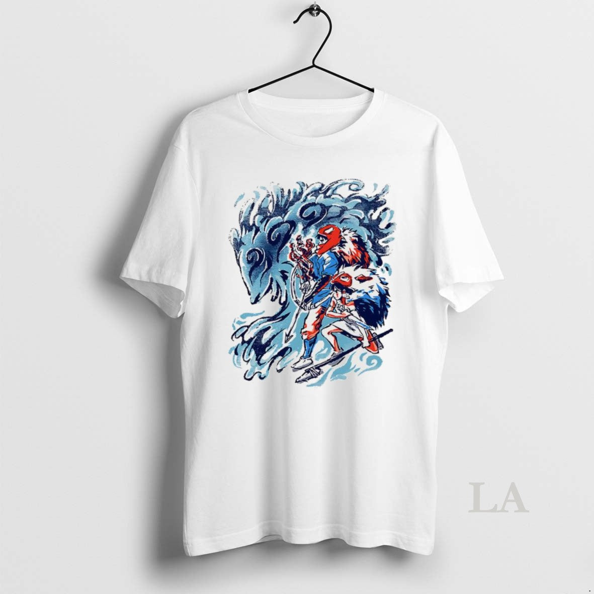 Original Ashitaka San Princess Mononoke Anime Heart Forest Sketch T-Shirts