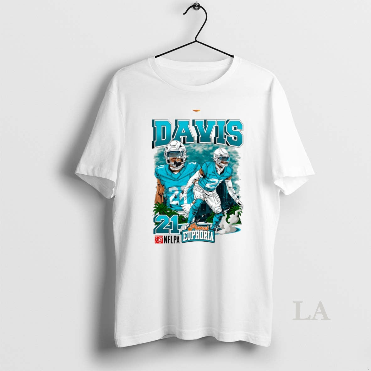 Original Ashtyn Davis 21 Miami Dolphins Football Comic Circle T-Shirts