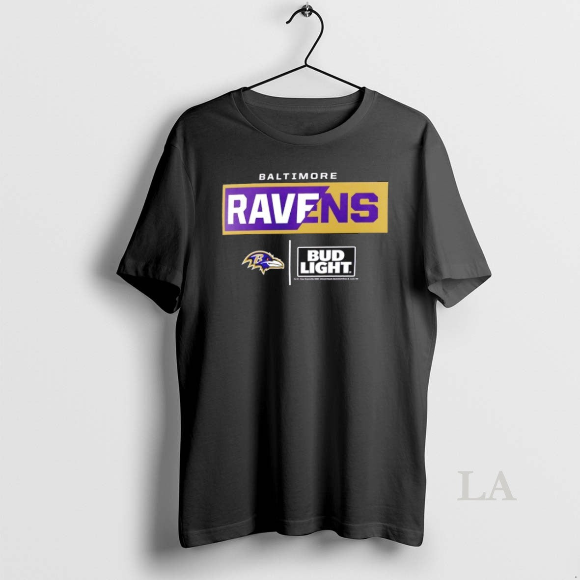 Original Baltimore Ravens National Football League X Bud Light Logo T-Shirts