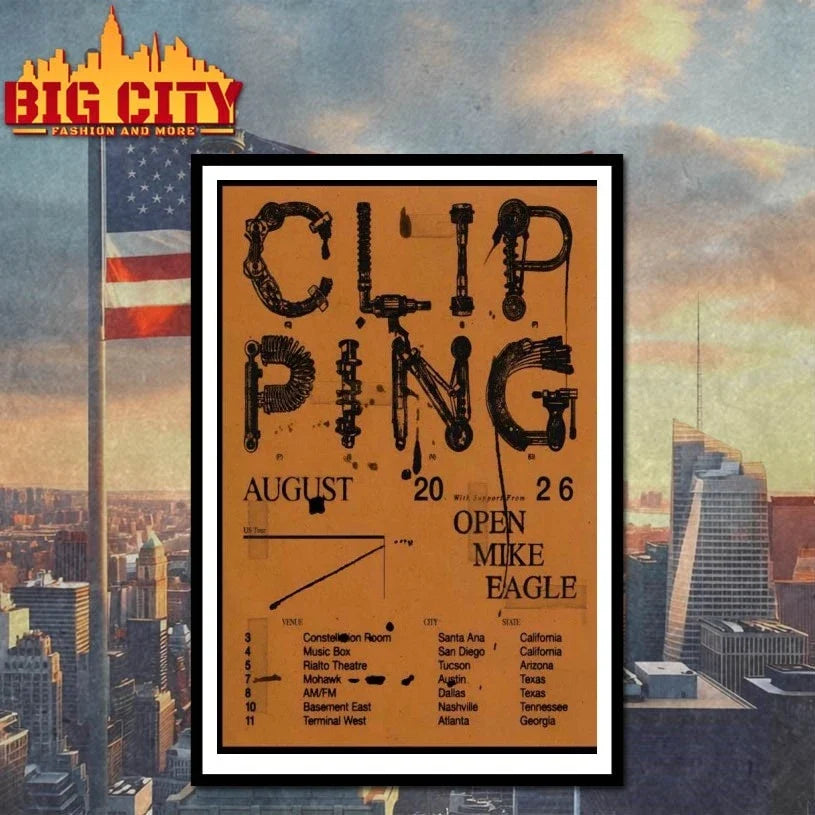 Original Clipping August 2026 Tour Poster T-Shirt