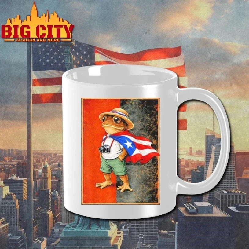 Original Coqui Frog Puerto Rico Flag Puerto Rican Taino Boricua T-Shirt