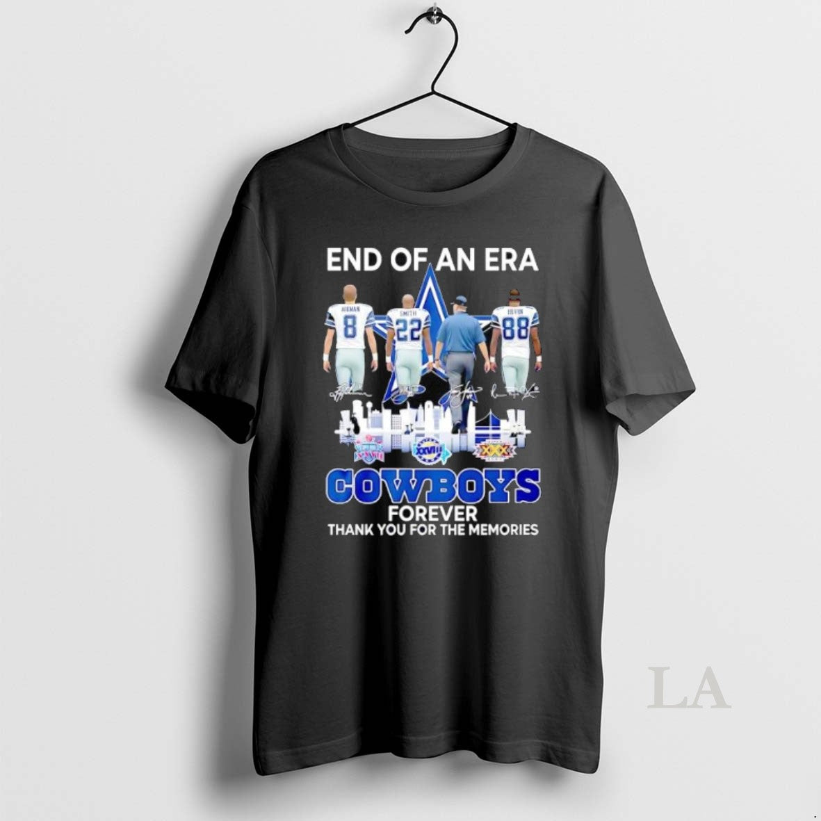Original Dallas Cowboys End Era 2025 Aikman Smith Irvin T-Shirts