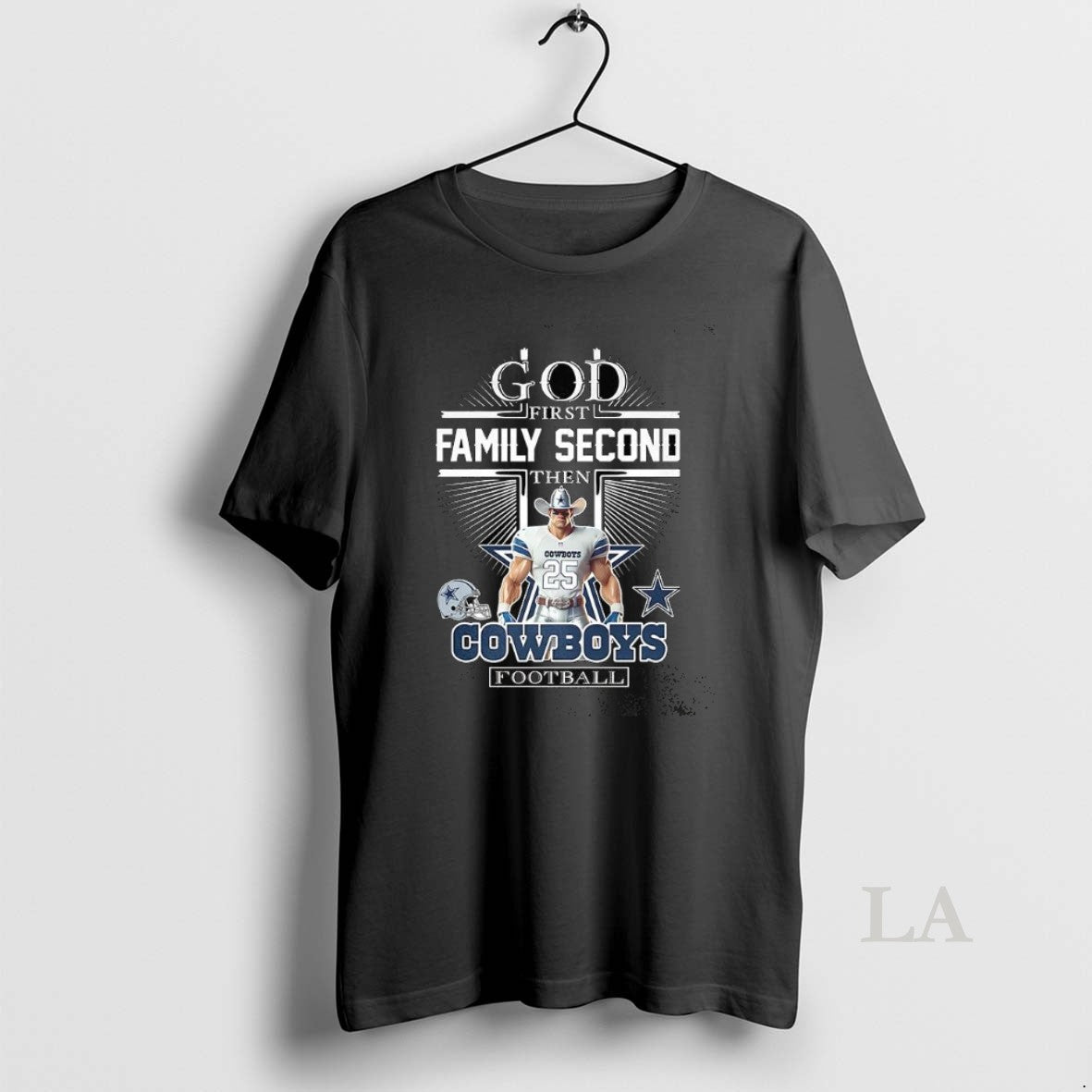 Original Dallas Cowboys God First Family Second Then Cowboys Football Christian Mascot T-Shirts