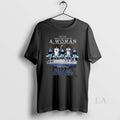 Original Dallas Cowboys Never Underestimate Woman Who Loves Cowboys Player Signature Skyline T-Shirts
