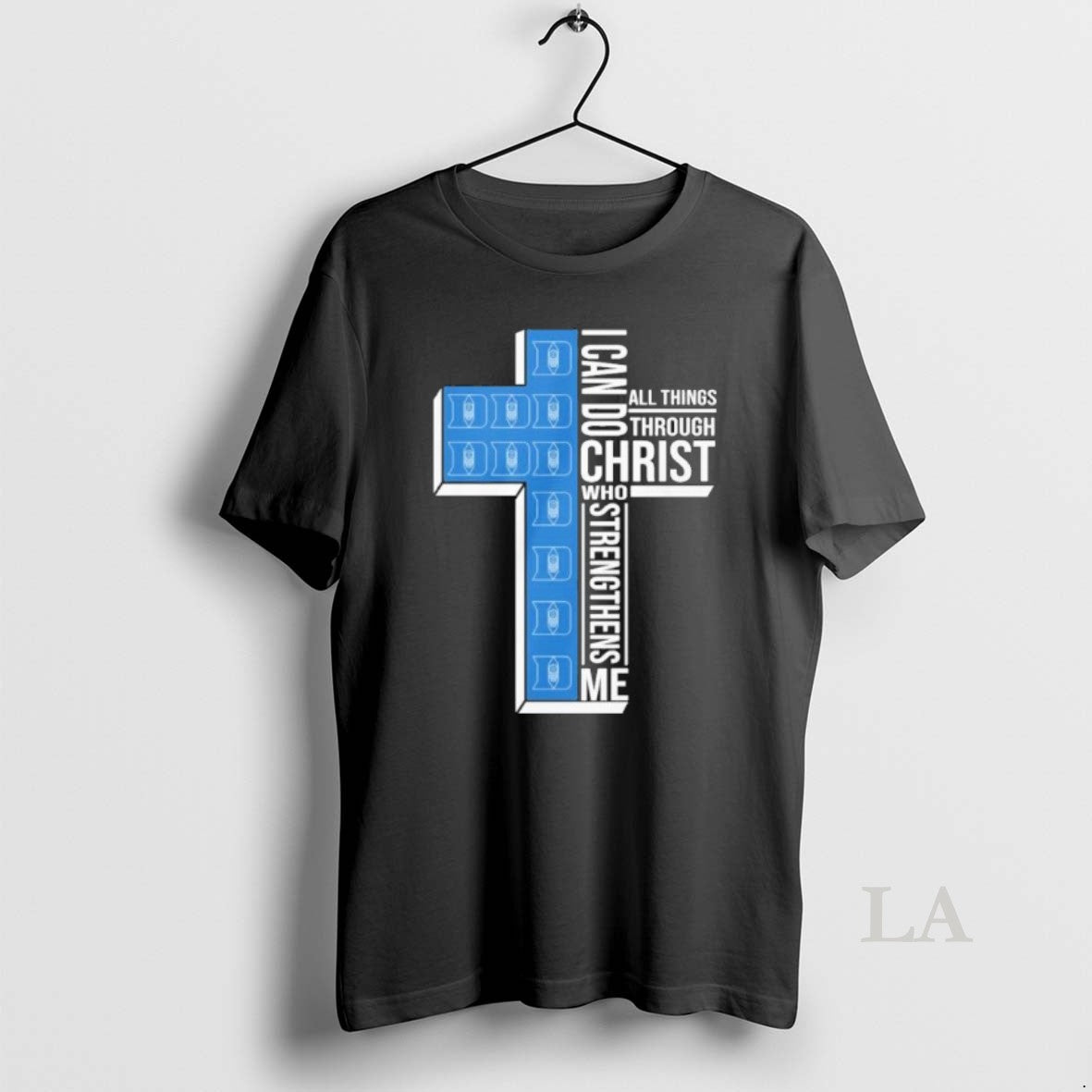 Original Duke Basketball Logo I Can Do All Things Through Christ Who Strengthens Me T-Shirts