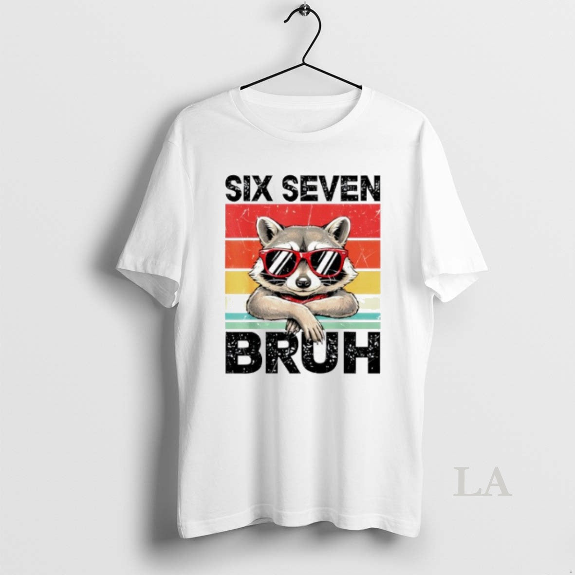 Original Funny 67 Meme 6 7 Six Seven Bruh Raccoon T-Shirts