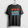 Original Game Over Pixel Hearts Retro Arcade Gamer