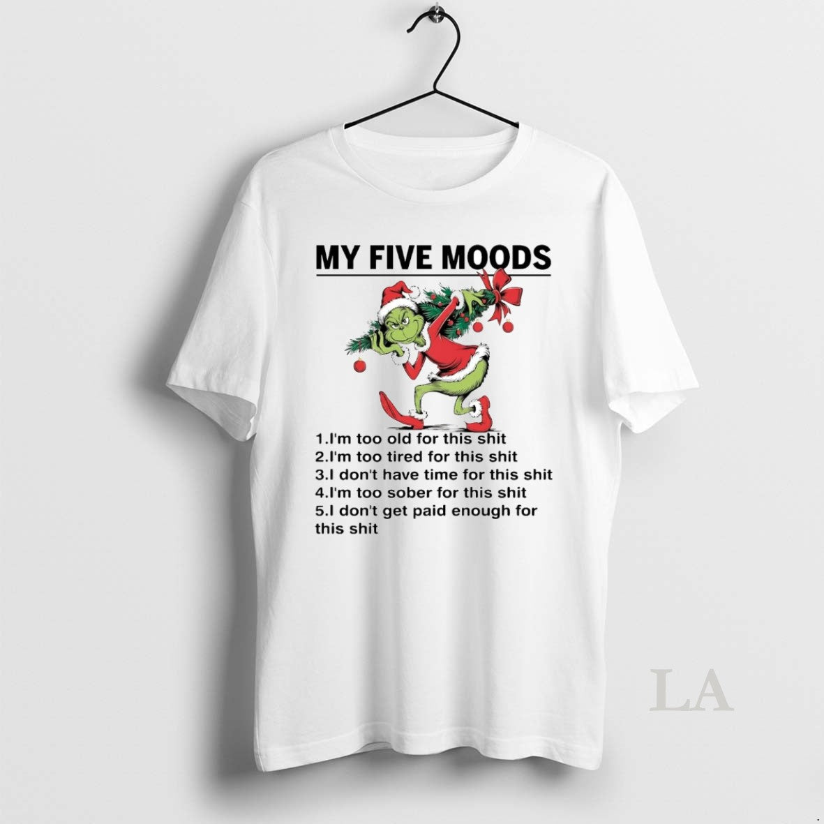 Original Grinch My Five Moods Tree T-Shirts