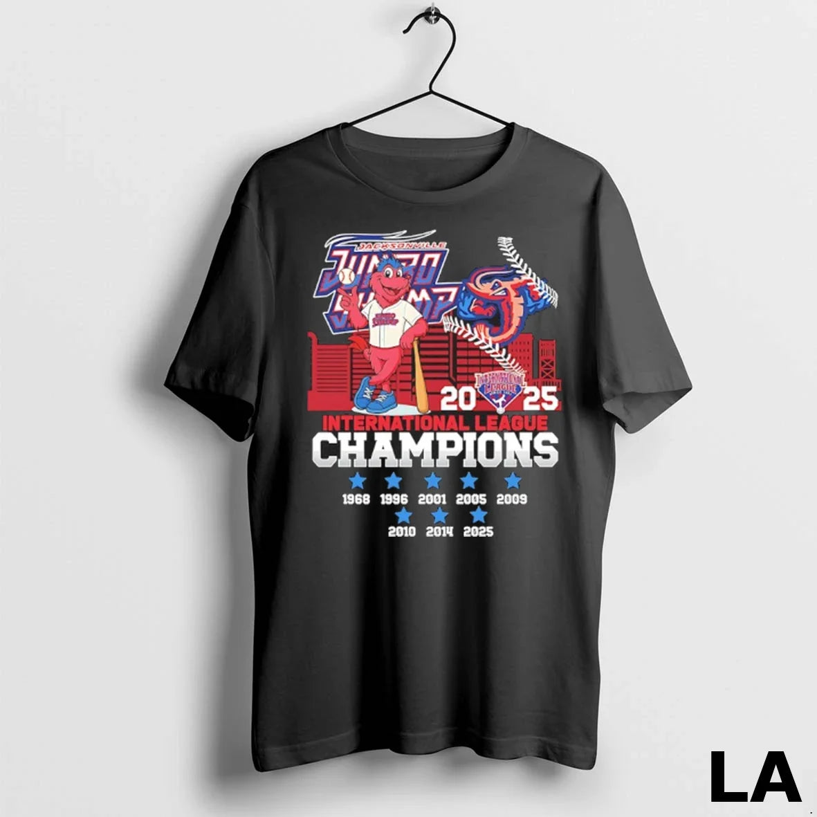 Original Jacksonville Jumbo Shrimp 2025 International League 8x Champions Mascot