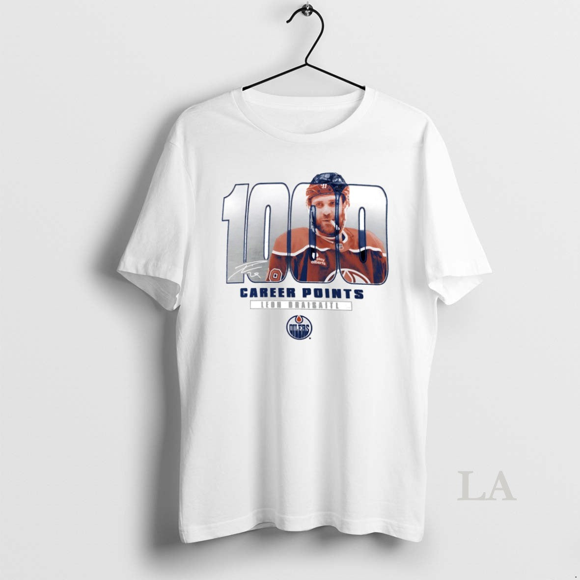 Original Leon Draisaitl Edmonton Oilers 1000 Career Points Legacy Circle T-Shirts