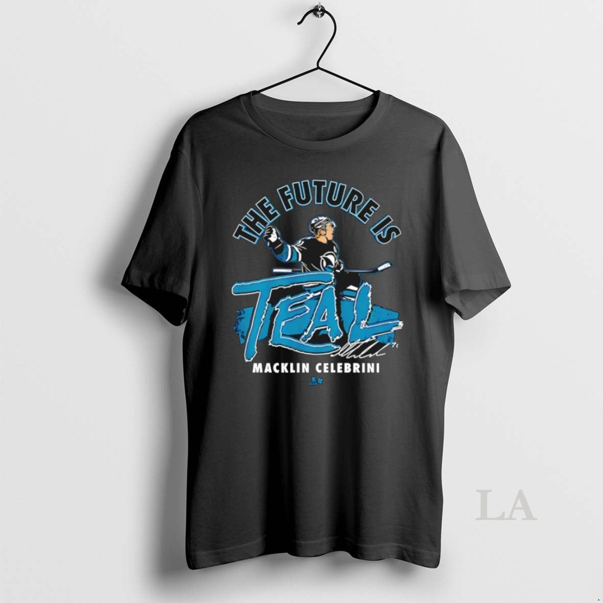 Original Macklin Celebrini San Jose Sharks Hockey Future Is Teal Signature T-Shirts