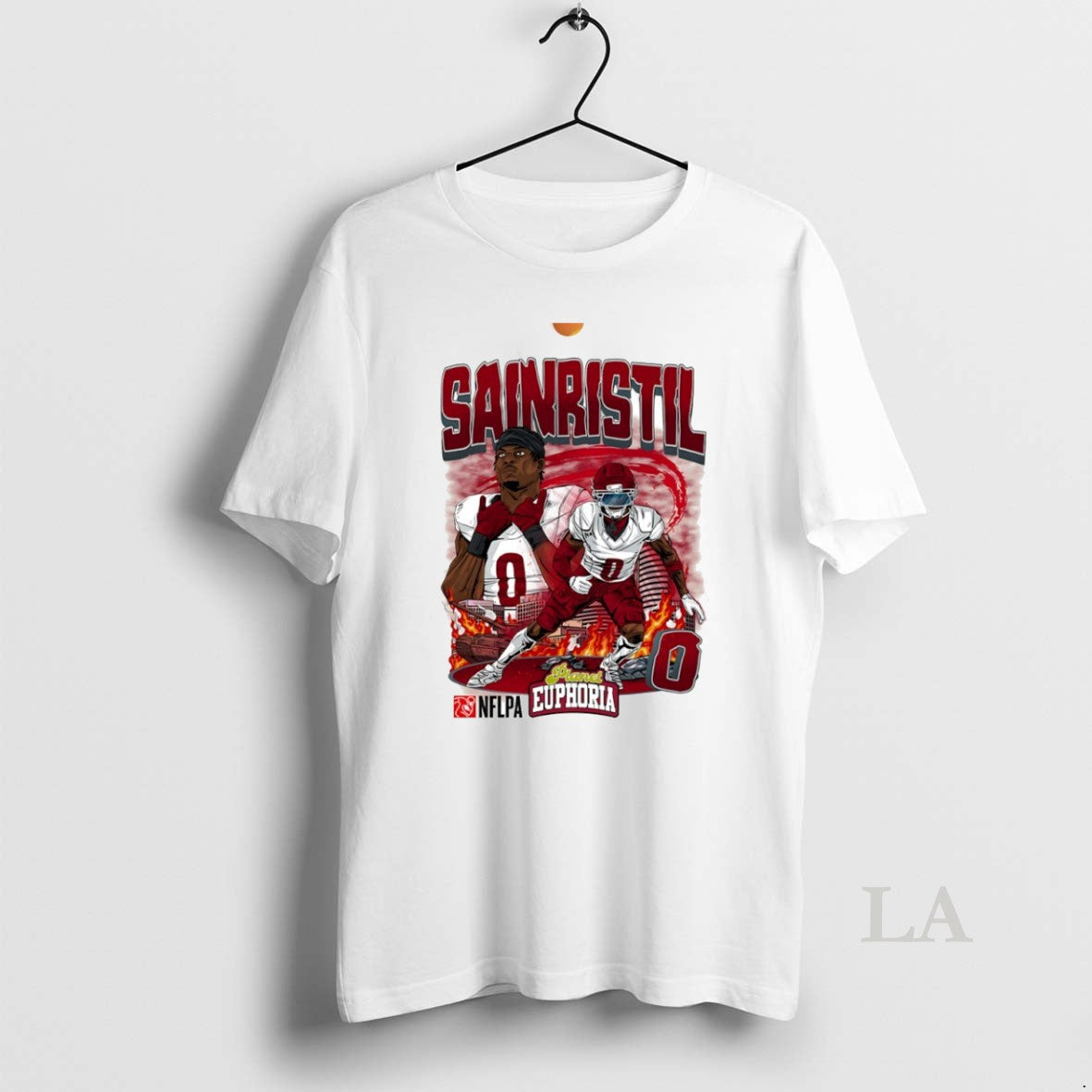 Original Mike Sainristil 0 Washington Commanders Football Comic Circle T-Shirts