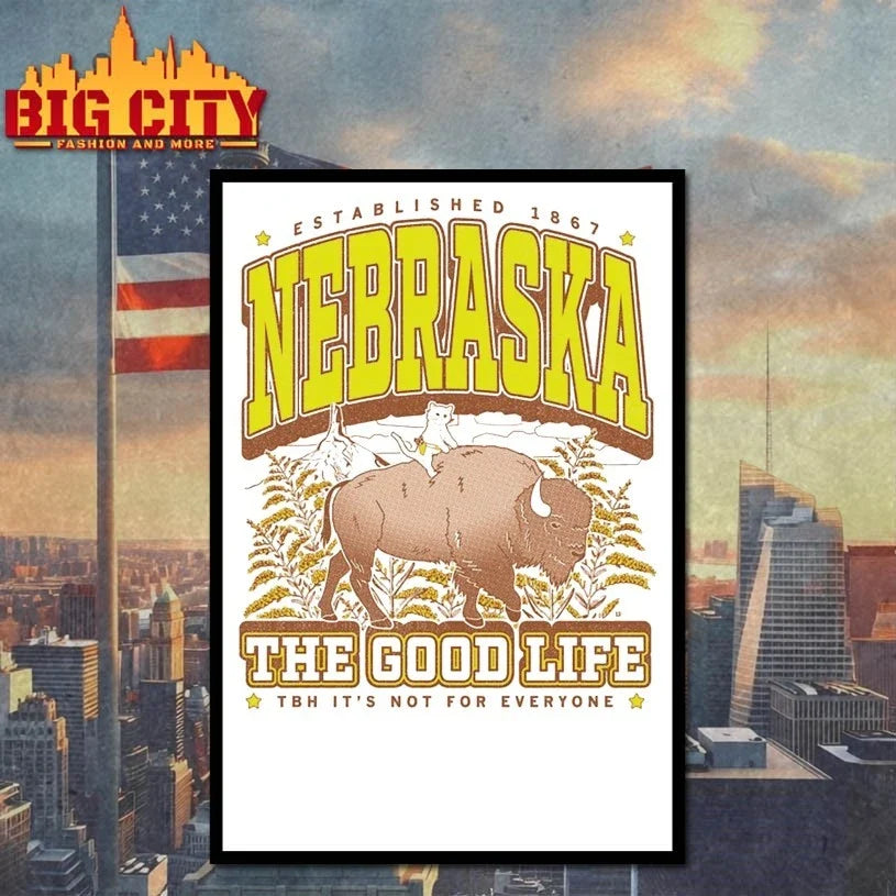 Original Nebraska Bison Max the good life T-Shirt