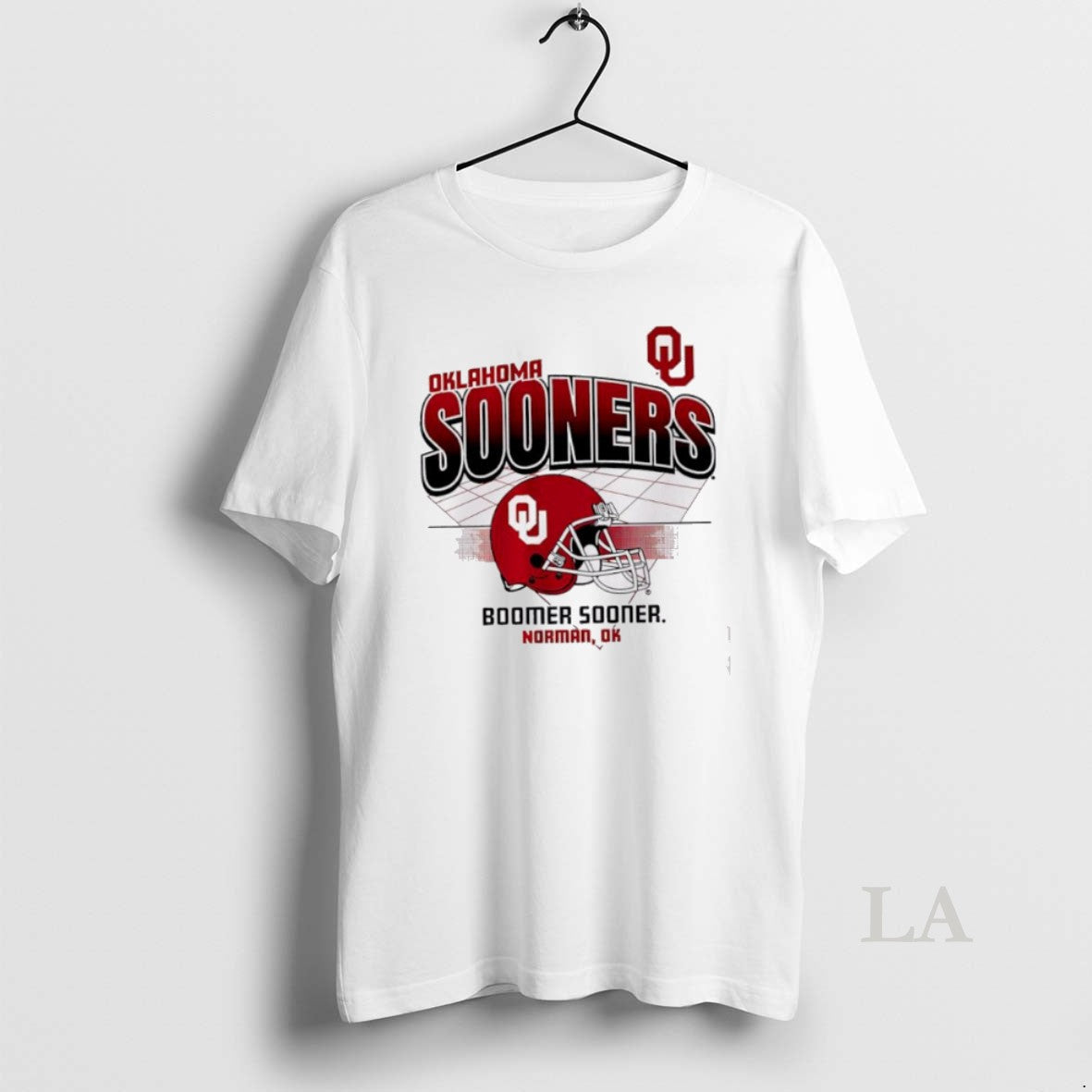 Original Oklahoma Sooners Helmet Grid Football T-Shirts