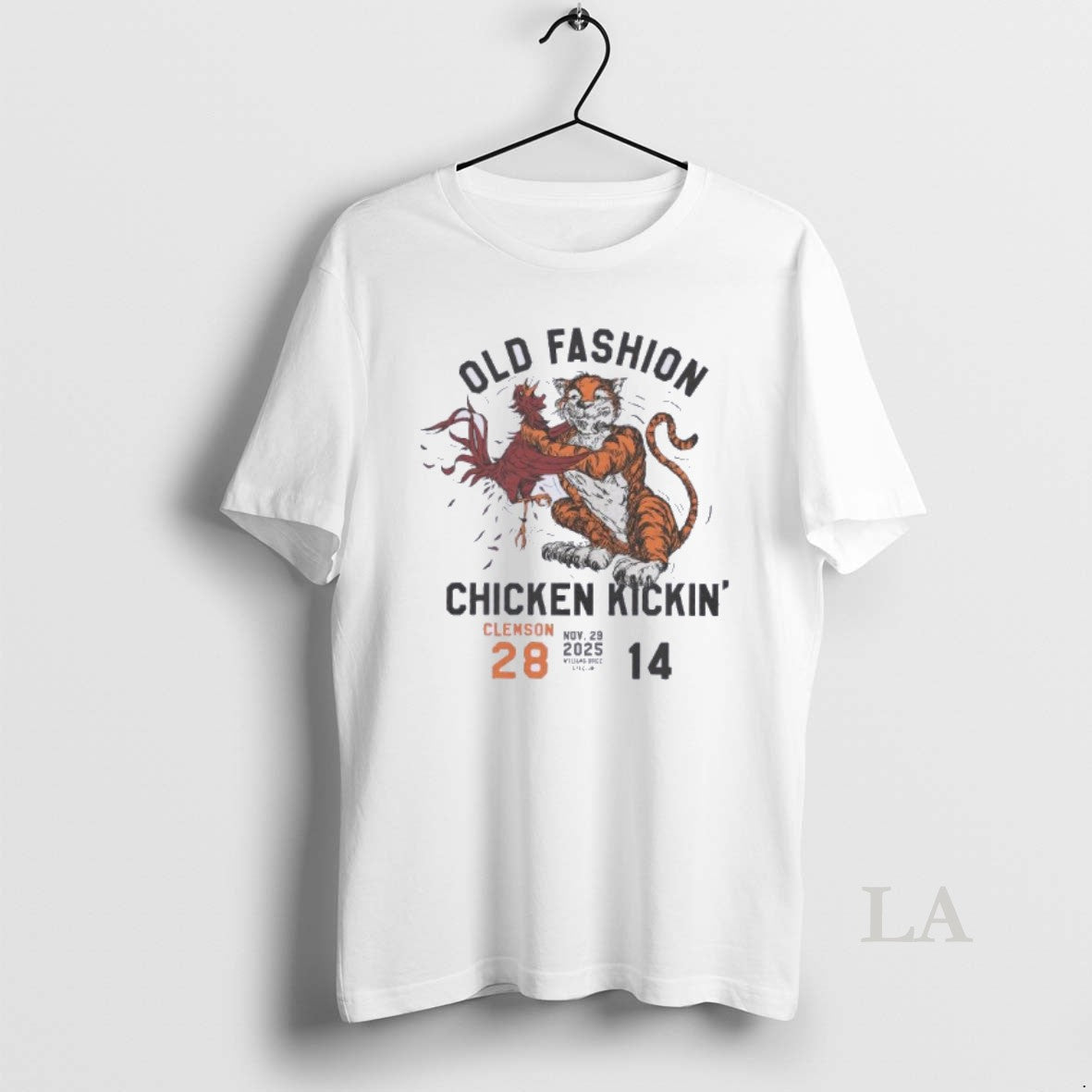 Original Old Chicken Kickin 2025 Clemson Tigers 28 14 South Carolina Gamecocks T-Shirts