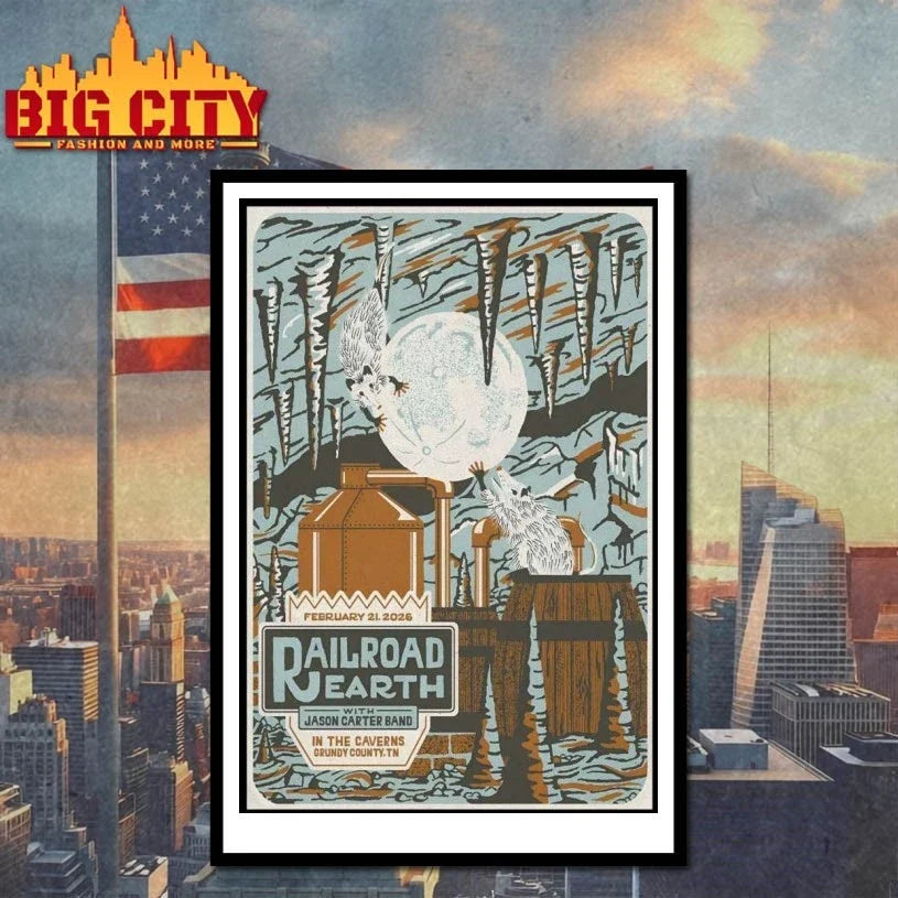 Original Railroad Earth Grundy County TN Feb 21 2026 Poster T-Shirt