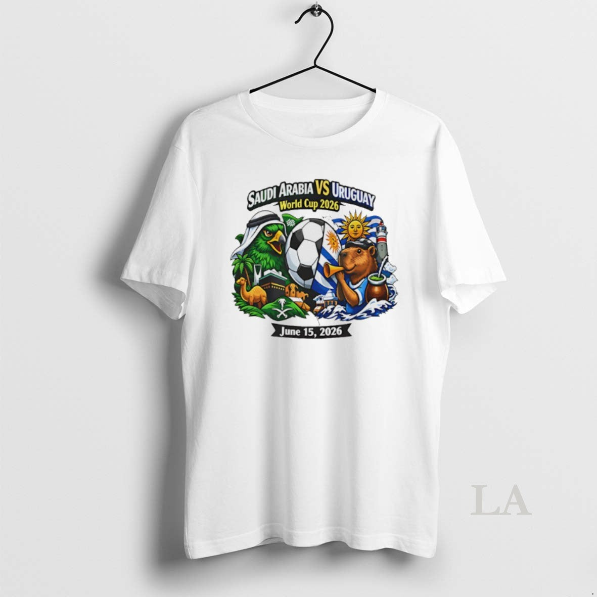 Original Saudi Arabia Vs Uruguay 2026 World Cup Mascot T-Shirts
