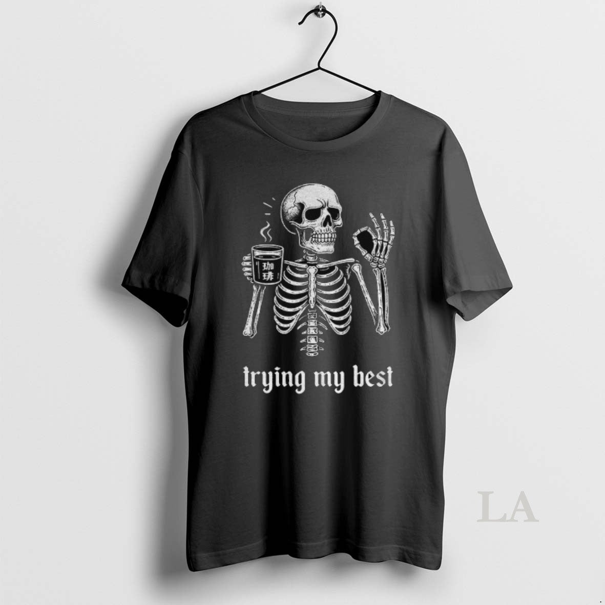 Original Skeleton Okey Trying His Best Meme T-Shirts