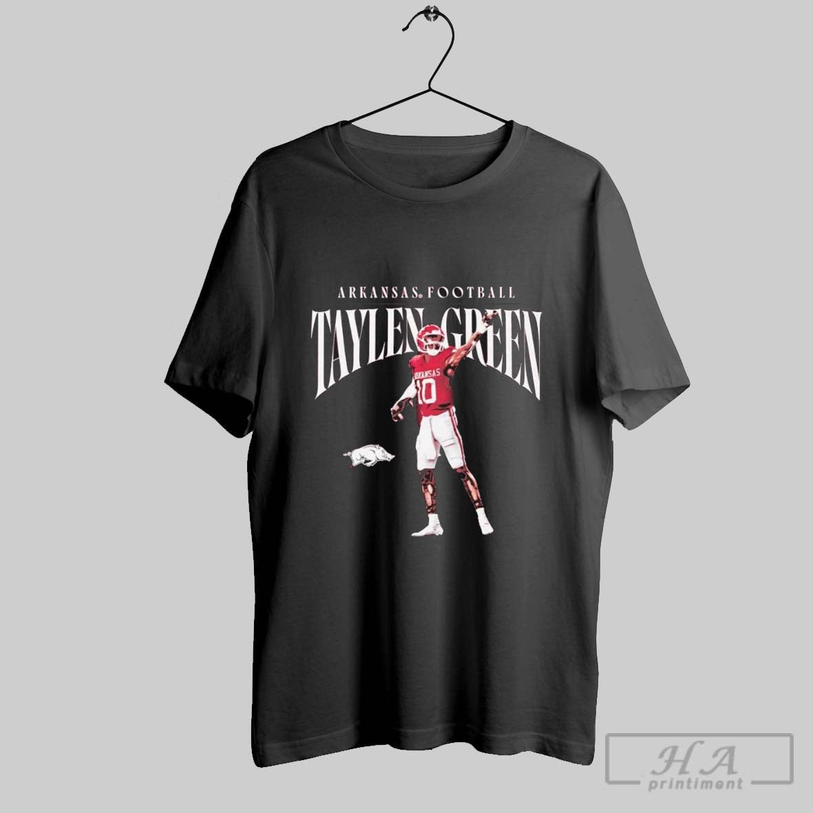 Original Taylen Green Arkansas Razorbacks Football Design