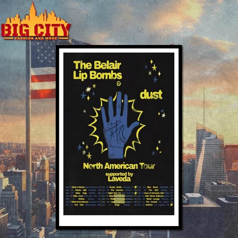 Original The Belair Lip Bombs Tour North American 2026 Poster T-Shirt