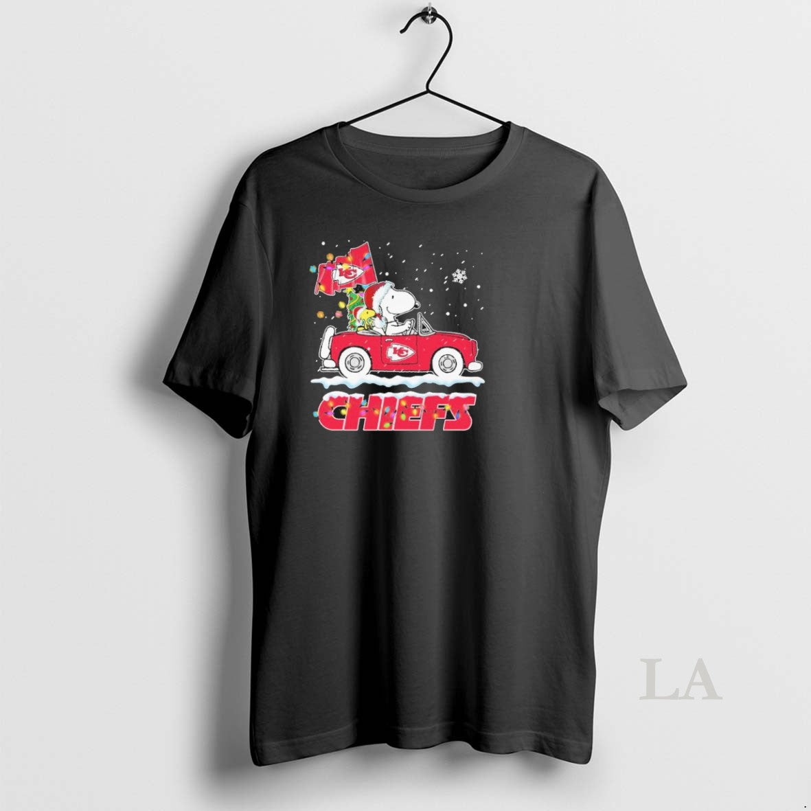 Original Peanuts X Kansas City Chiefs Driving Car T-Shirts