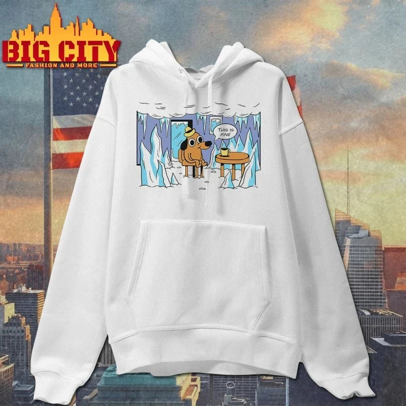 Original This Is Fine, Everything is Frozen T-Shirt