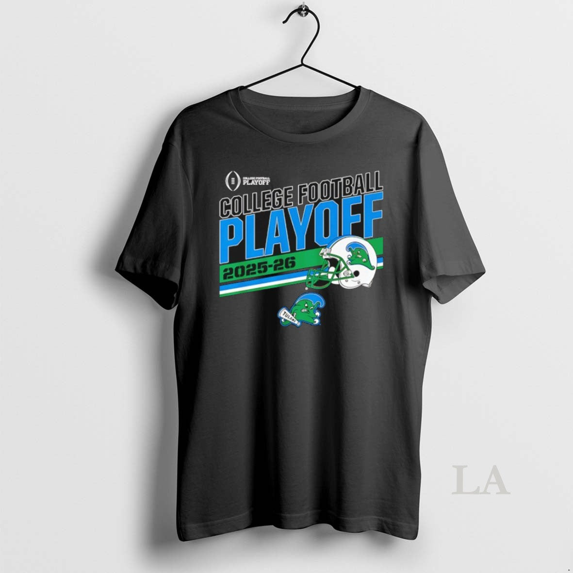 Original Tulane Green Wave 2025 2026 College Football Playoff Stripe Helmet T-Shirts