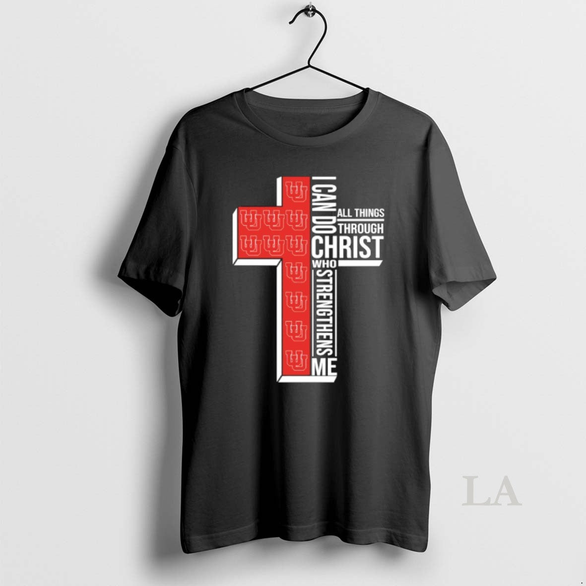 Original Utah Utes Football Cross I Can Do All Things Through Christ Who Strengthen Me T-Shirts