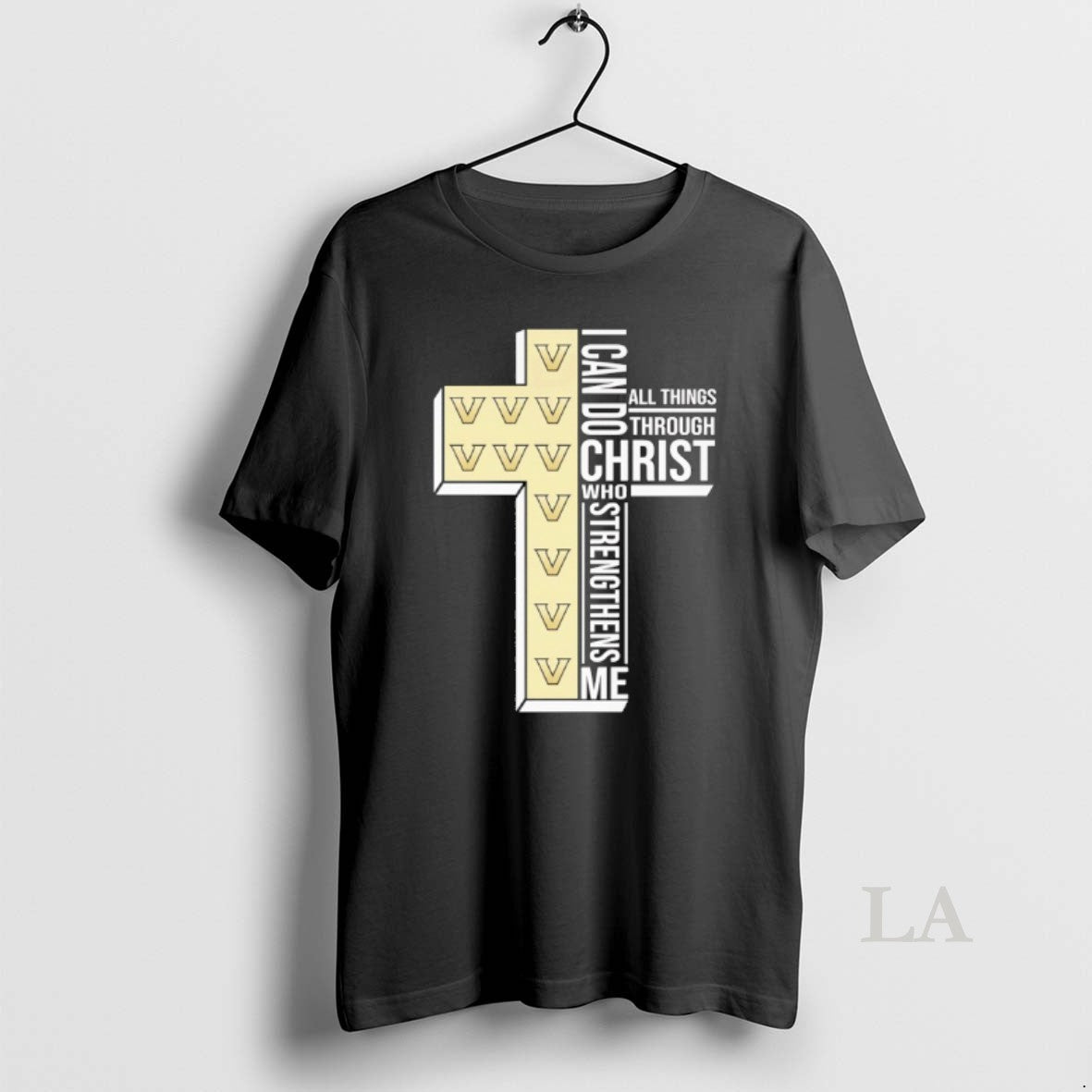 Original Vanderbilt Commodores Cross I Can Do All Things Through Christ Who Strengthen Me T-Shirts
