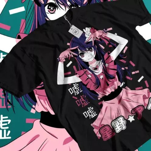 Oshi No Ko Ai Hoshino Waifu Girl Call Night Anime Shirt All Size T-Shirts