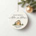 Our First Ornament Personalized 2024 Engaged Ceramic Ornament Decor First As Mr Mrs T-Shirts