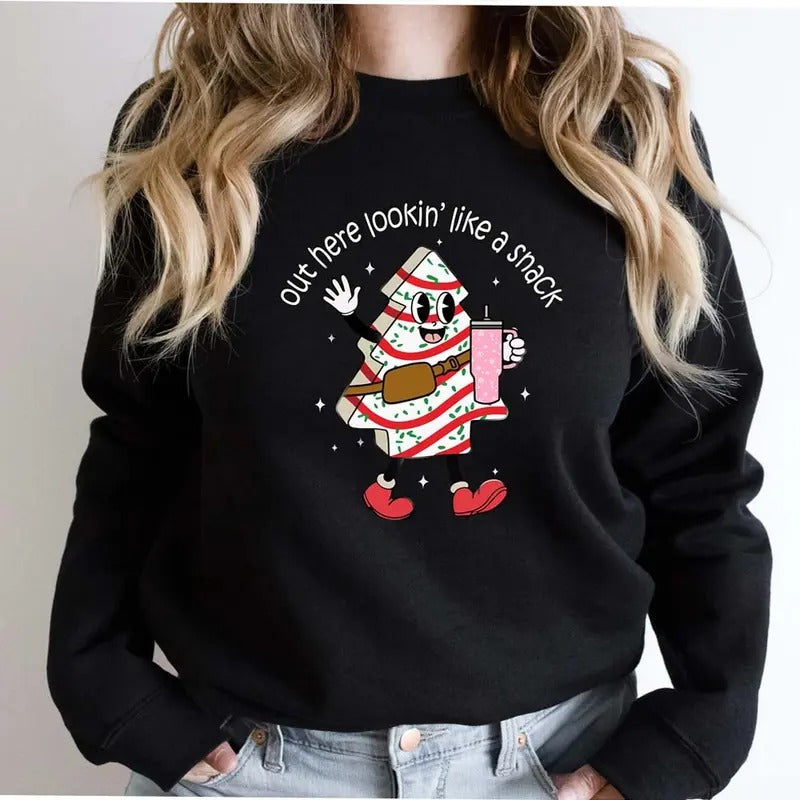 Out Here Lookin' Like Snack Casual Street Fleece Tops Perfect T-Shirts