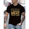 Outdoor Comfortable Breathable Family Man Smoking Barbecue Printed Top As Made USA T-Shirts