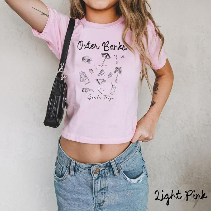 Outer Banks Baby Trip Shirts Matching Group Shirts Sisters Trip Summer Top Womenswear T-Shirts
