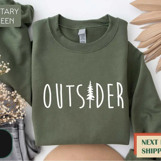 Outsider Mountain Nature Shirt Outdoor Enthusiast Hiking Shirt Knit Menswear Casual Classic T-Shirts