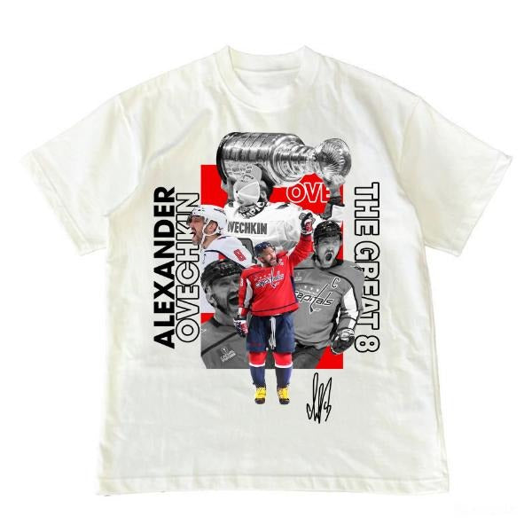 Ovechkin Great 8 895 Goals Tribute Hockey Legend Shirt & Washington Fanwear Retro Sports Top T-Shirts