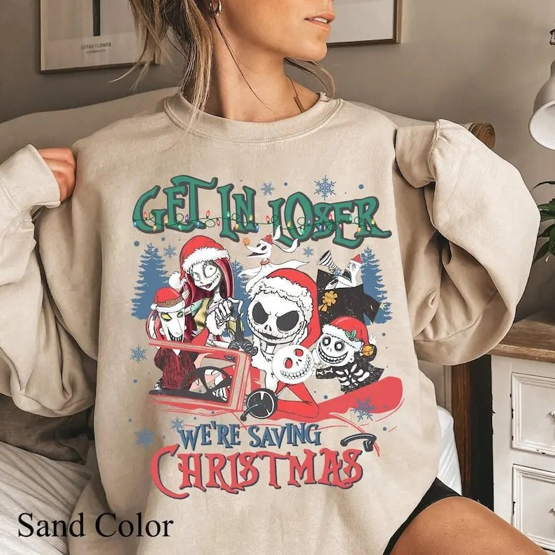 Get Loser We'Re Saving Shirt Nightmare Before Shirt Jack Skellington Lock Shock Barrel WDW Land Trip T-Shirts