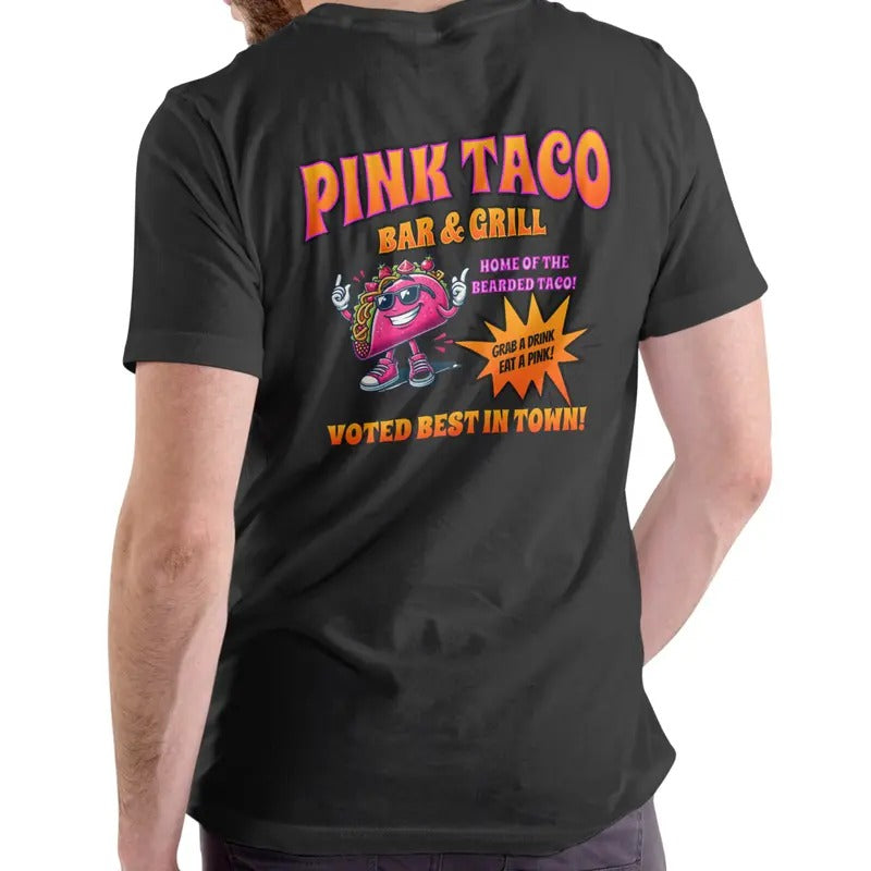 PINK TACO BAR GRILL Funny Cotton Casual Menswear T-Shirts