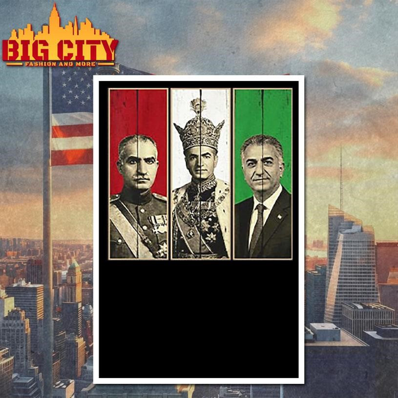 Pahlavi Dynasty Three Generations Reza Shah Mohammad Reza Shirt