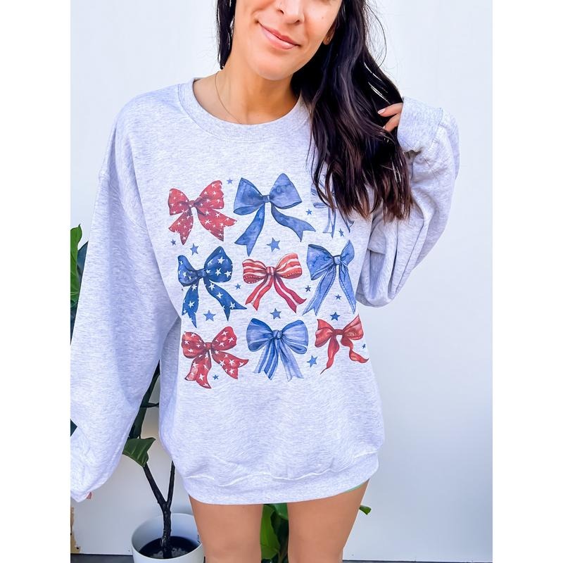 Patriotic Bows Top T-Shirts
