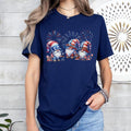 Patriotic Gnome Shirt 4th July Gnome Lover Red White Blue Gnome Shirt Cute Gnome Independence Day Gnome T-Shirts