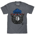 Patriotic Smokey Bear Gray T-Shirts