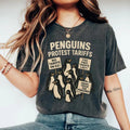 Penguins Protest Tariffs Shirt Funny Tariffs Shirt Funny Penguin Political Satire T-Shirts