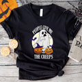 People Give Me Creeps Funny Halloween Ghost Party Shirt Spooky Season T-Shirts