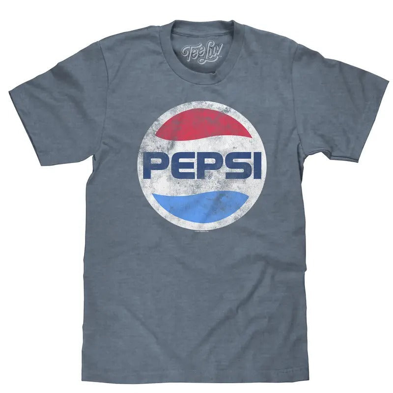 Pepsi Logo Big & Tall Indigo Heather T-Shirts