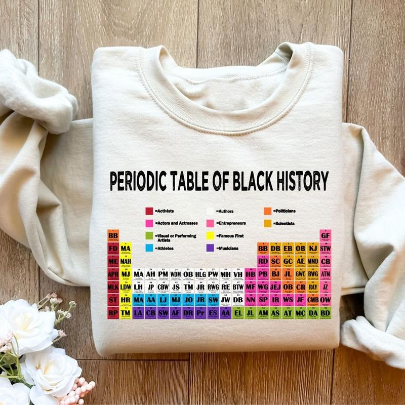 Periodic Table Black History Black History Month Shirt Black Pride Shirt T-Shirts