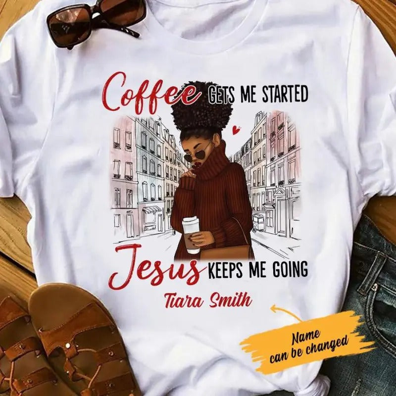 Personalized BWA Coffee Jesus AG272 85O36 T-Shirts