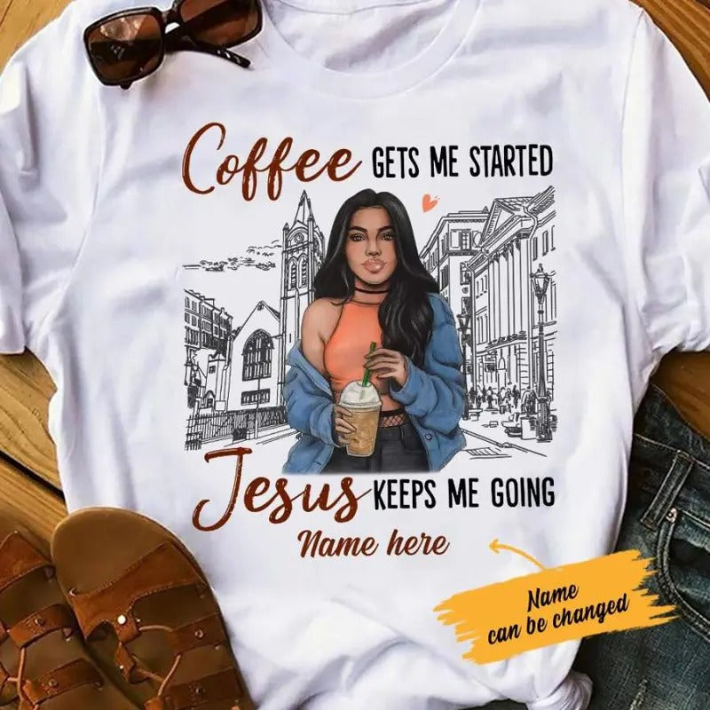 Personalized BWA Coffee Jesus AG281 65O36 T-Shirts
