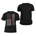 Personalized Custom Text Thin Red Firefighter Classic Casual Cotton Menswear T-Shirts