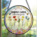 Personalized Grandma'S Garden Grandma Grandma Nana Birth Month Flower Stain Glass Suncatcher 02 T-Shirts
